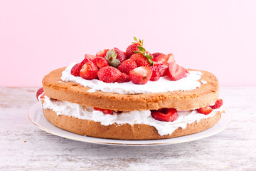 strawberry cream cake