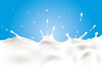 Vector splash of milk