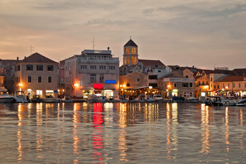 Fototapeta premium Vodice waterfront golden evening view