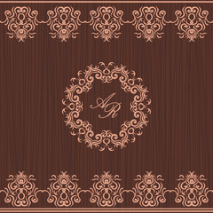 Stylish card with vintage decoration