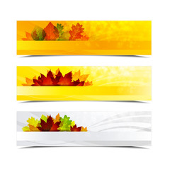 Naklejka premium autumn banners