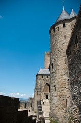 Fototapeta na wymiar Murów miasta Carcassonne