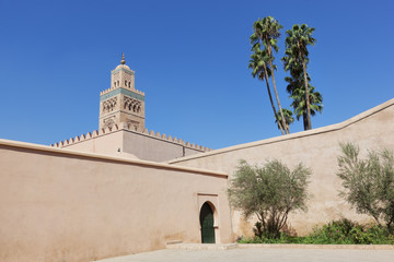 Fototapeta na wymiar Koutoubia mosque in Marrakech.