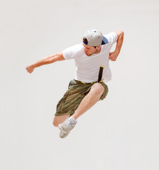 male dancer jumping in the air