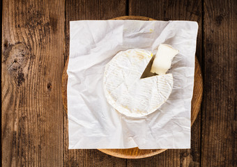 camembert slice closeup