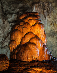 Stalagmites and stalactites in cove