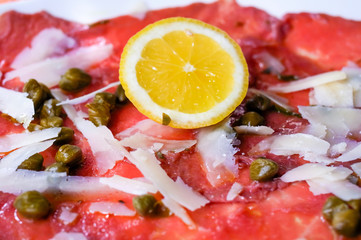 Fresh Sliced raw beef