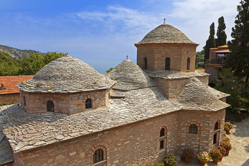 Evangelistrias monastery at Skiathos island in Greece