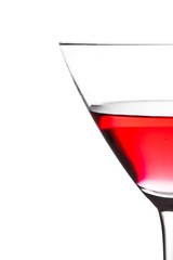 half red cocktail with space for text
