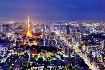 Foto op Canvas Tokyo Skyline © SeanPavonePhoto