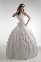 Fototapeta premium Luxury bride in form-fitting dress