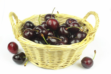 cheries on the white background