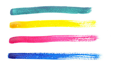 Rainbow different brush strokes collection