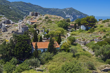 Fototapeta na wymiar The old castle of Skiathos island in Greece