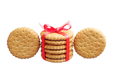 Sweet cookies tied ribbon
