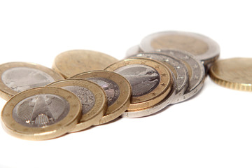 Euro münzen isoliert