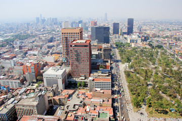 Aerial view of Mexico City