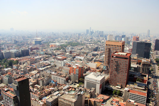 Aerial view of Mexico City
