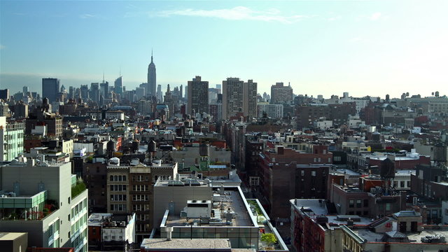 New York skyline panorama time lapse