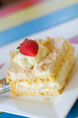 Strawberry tart close-up