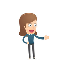 Girl manager, suitable for use in dialogs with other characters.