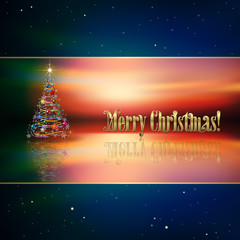 Abstract background with Christmas tree