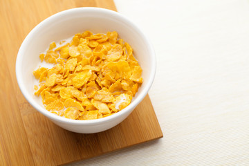 Corn flake in bowl