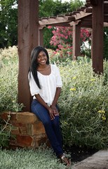 Outdoor portrait of African-American teenager