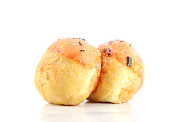 Orange cream donuts.