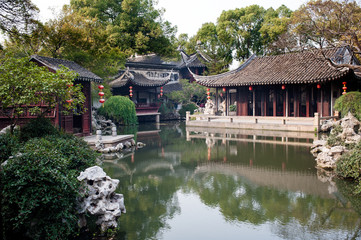 Scenery of Chinese garden in Suzhou