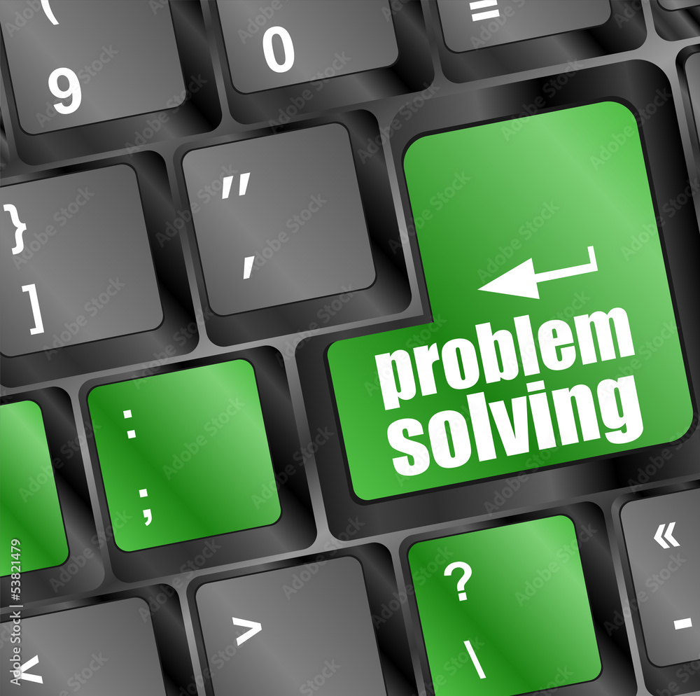 Poster problem solving button on computer keyboard key