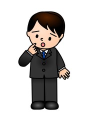 ビジネスマン　困る