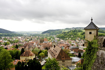 Fototapeta na wymiar Blick von der Festung Rosenberg auf Kronach
