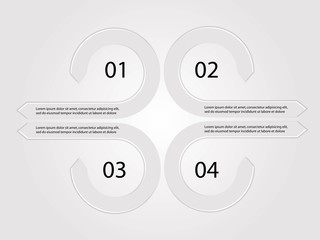 Infographics rounded arrows