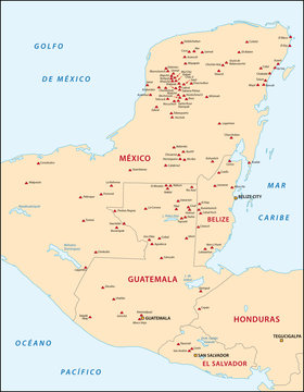 Mayaruinen Mittelamerika