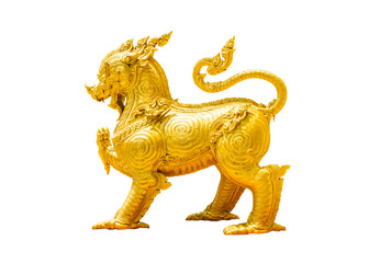 Thai style golden lion