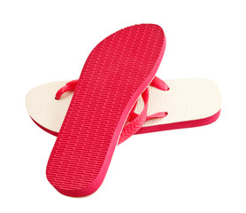 Pair of flip-flops isolated on a white background