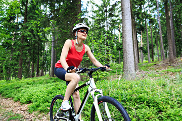 Obraz premium cycling woman