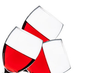 Red wine glasses
