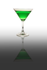 Green Water in a glass.