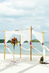 Wedding ceremony on the beach.