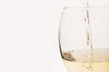 Pouring white wine