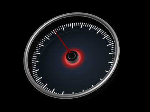 speedometer on dark background