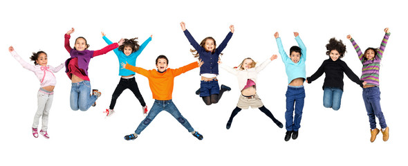 Children jumping