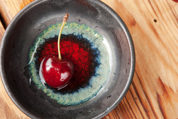 Fresh cherry in a bowl