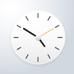 White clock vector