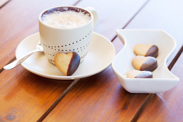 Cookies and a cup of fresh coffee