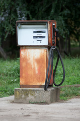 old rusty gasoline station