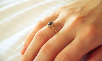 Gold engagement ring