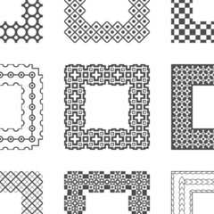Universal different vector pattern brushes with corner
